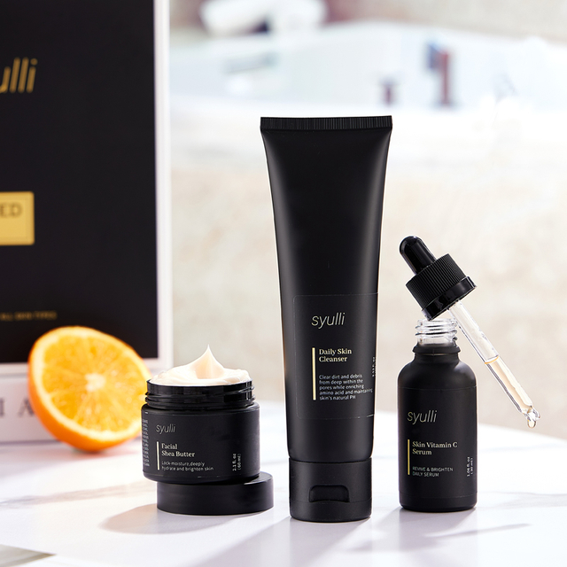 Nhãn Hiệu Riêng Sản Phẩm Chống Lão Hóa Hữu Cơ Tự Nhiên VC Chăm Sóc Da Mặt Kem Serum Sữa Rửa Mặt 3 Miếng Bộ Chăm Sóc Da Nam