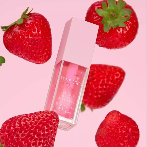 Logo tùy chỉnh Vegan Hữu cơ Hương vị trái cây Juicy Vitamin E Moisture Lip Plump Lip Oil