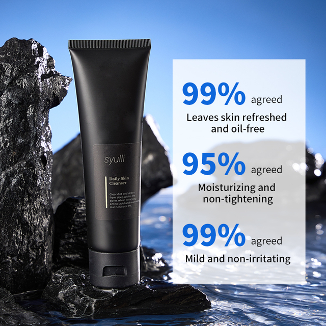 Nhãn hiệu riêng Sữa rửa mặt hữu cơ tự nhiên hàng ngày Làm sạch sâu Kiểm soát dầu Axit amin nhẹ nhàng Sữa rửa mặt cho nam