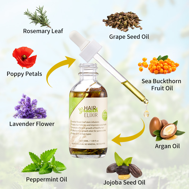 Thuốc mọc tóc thảo dược Syulli với hương thảo & bạc hà | 8 chiết xuất thực vật | Điều trị da đầu | Bán buôn & OEM