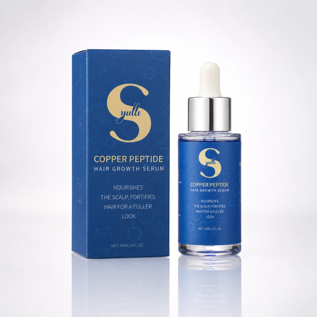 Syulli 1% Copper Peptide Huyết Thanh Tăng Trưởng Tóc, Chống Rụng Tóc, Hỗn Hợp Dầu Hạt Thực Vật, 1Ml X 55